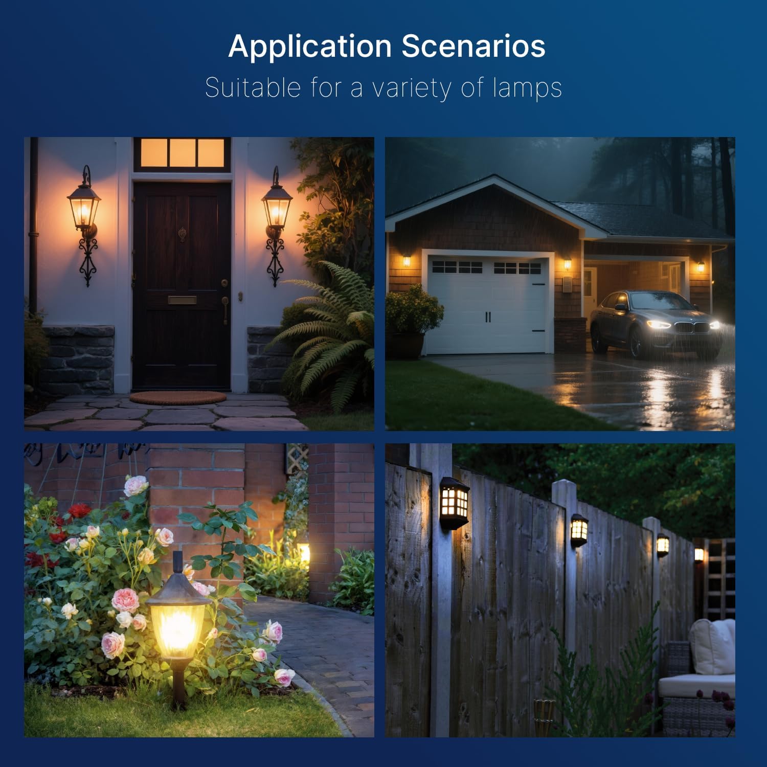 FLSNT Dusk to Dawn Outdoor Sensor LED Edison Bulbs, 4W (40W Eqv.), 450LM, B11 LED Candelabra Bulb E12 Base, Auto On/Off Photocell for Energy-Efficient, 2700K Soft White, 4 Pack