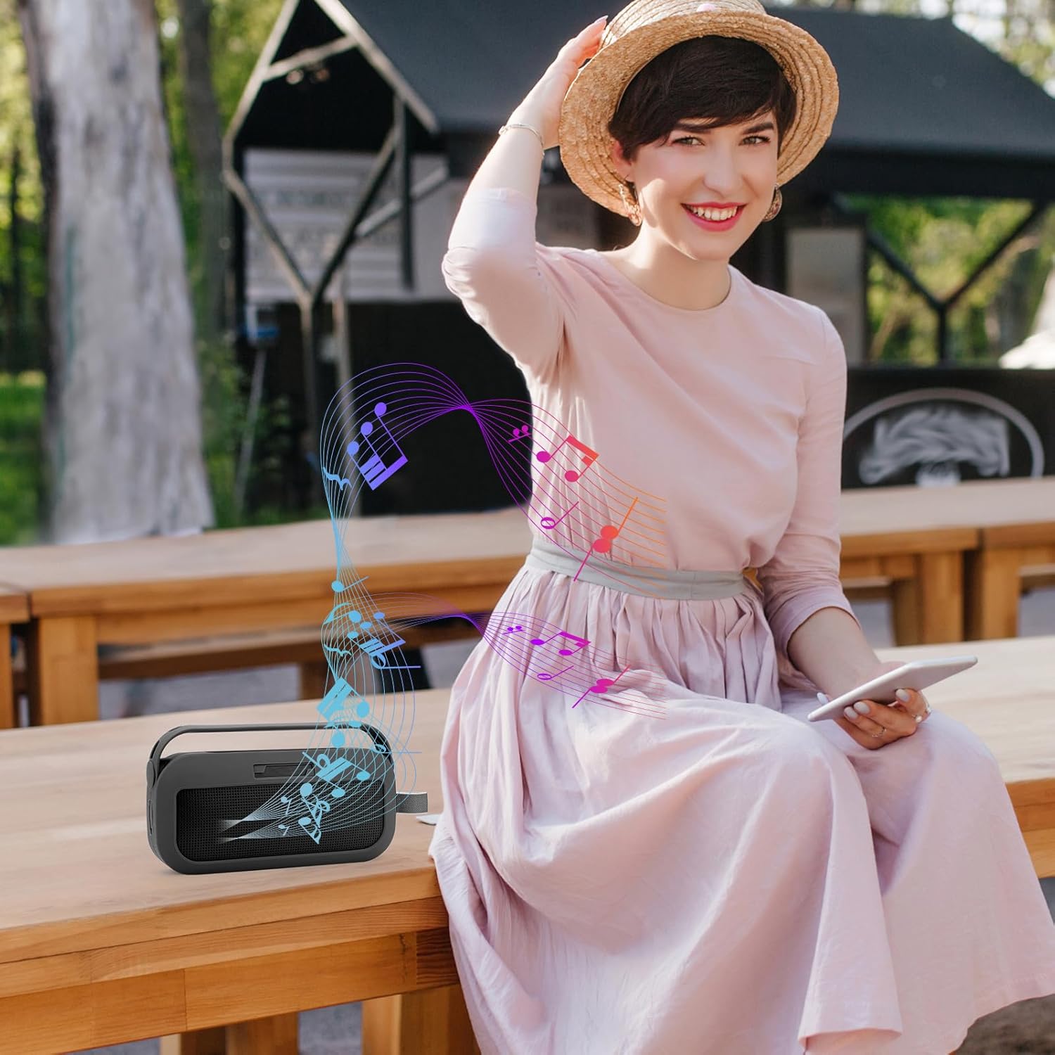 TXEsign Silicone Case Cover for Bose SoundLink Flex 2nd Gen Portable Speaker with Handle Anti-dust Plug Travel Carrying Pouch for Bose SoundLink 2(Black) - Image 7