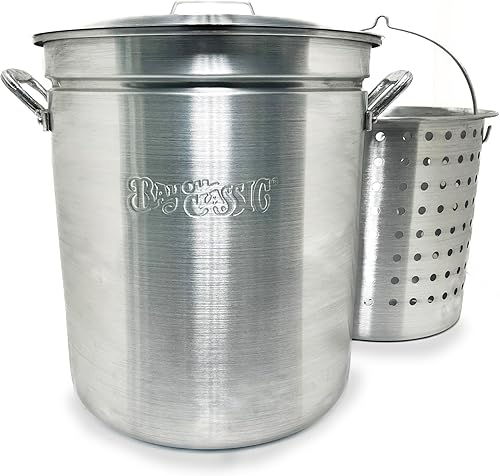 Olla de aluminio con cesta vaporizadora, Plateado