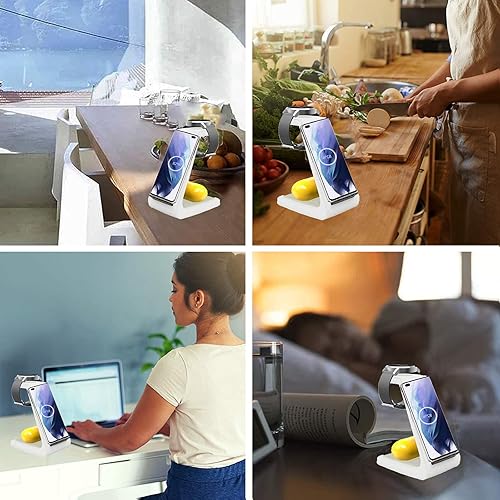 Miniatura 6 de Cargador inalámbrico para Samsung, estación de carga 3 en 1 para Galaxy Watch 3 y Buds, Samsung S21S20S10Note 201098 (no para Galaxy Watch 4)