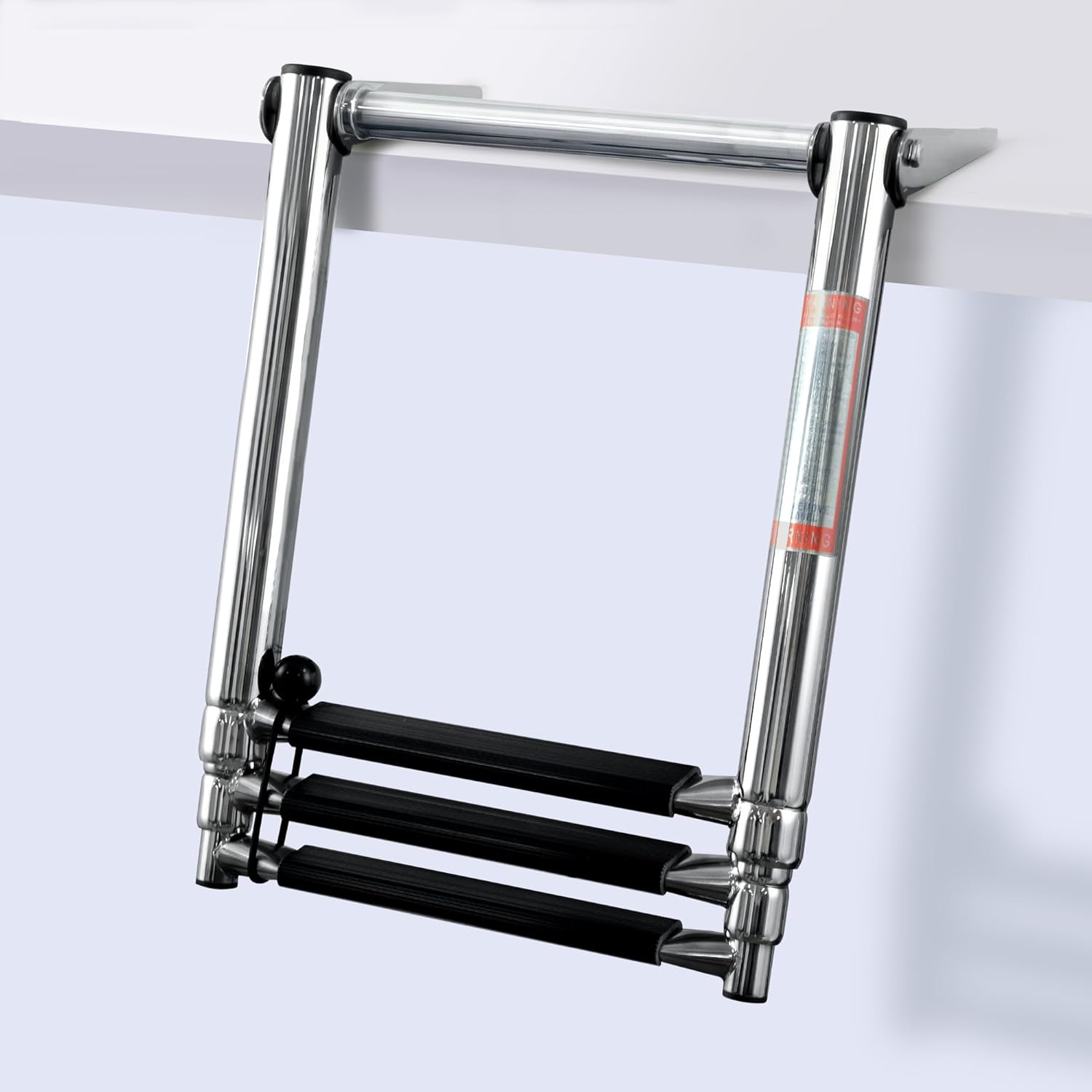 Boat Ladder,Stainless Steel Telescoping Folding Heavy Duty Pontoon Swim Boarding Ladder for Outboards,Yacht,Marine Fishing Boat