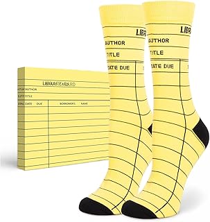 Library Card Socks product image on Amazon