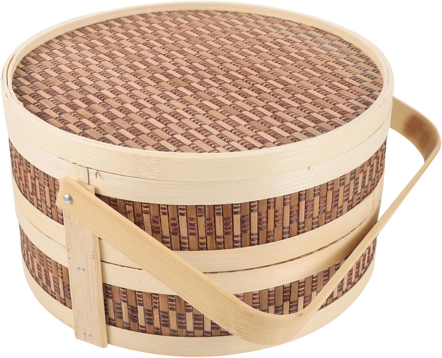 Portable Japanese Picnic Basket Decorative Sushi Case Large Food Container Lunch Warmer Woven Basket Handle