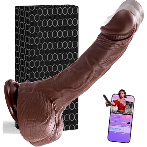 Realistic Thrusting Dildo Vibrator Sex Toys for Women, New Wriggling Dildos Black Penis with Suction Cup 5 Vibration & 3 Thrusting Wriggling Modes Anal Dildo with Remote Control Adult Sex Toys & Games