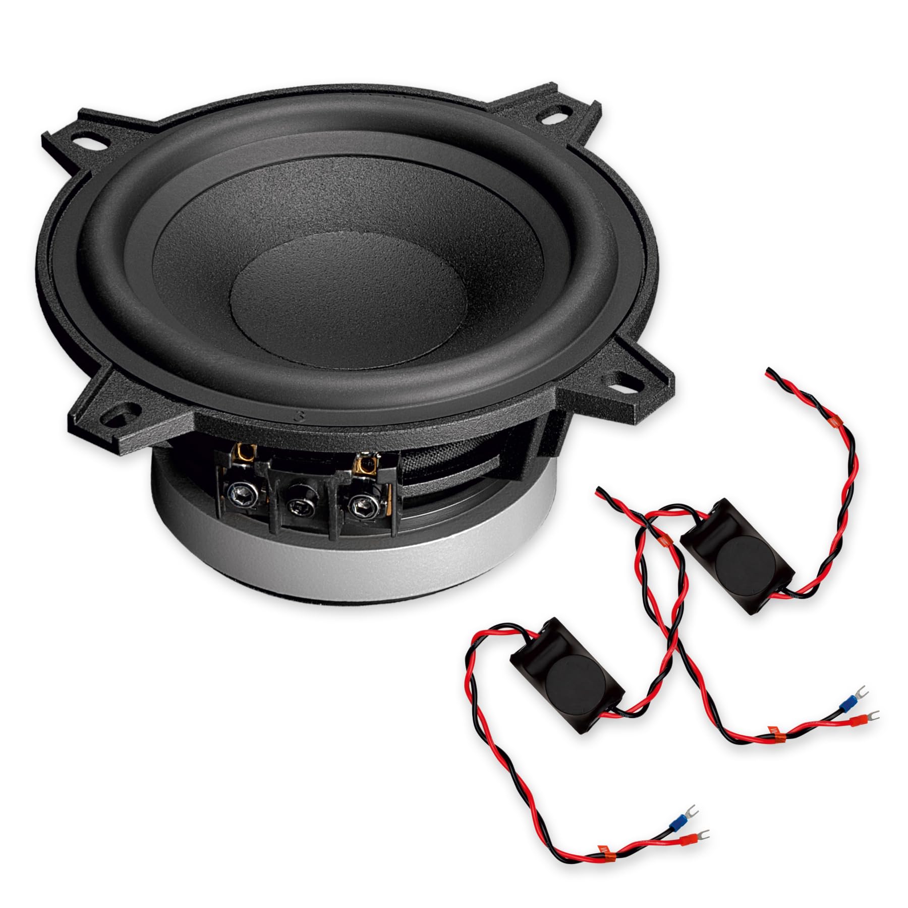 EmPhaser ECPG4 Set di altoparlanti per auto da 10 cm/4, sistema di componenti per auto e camper, sistema audio da incasso in cruscotto, porte, posteriore, 60 Watt RMS