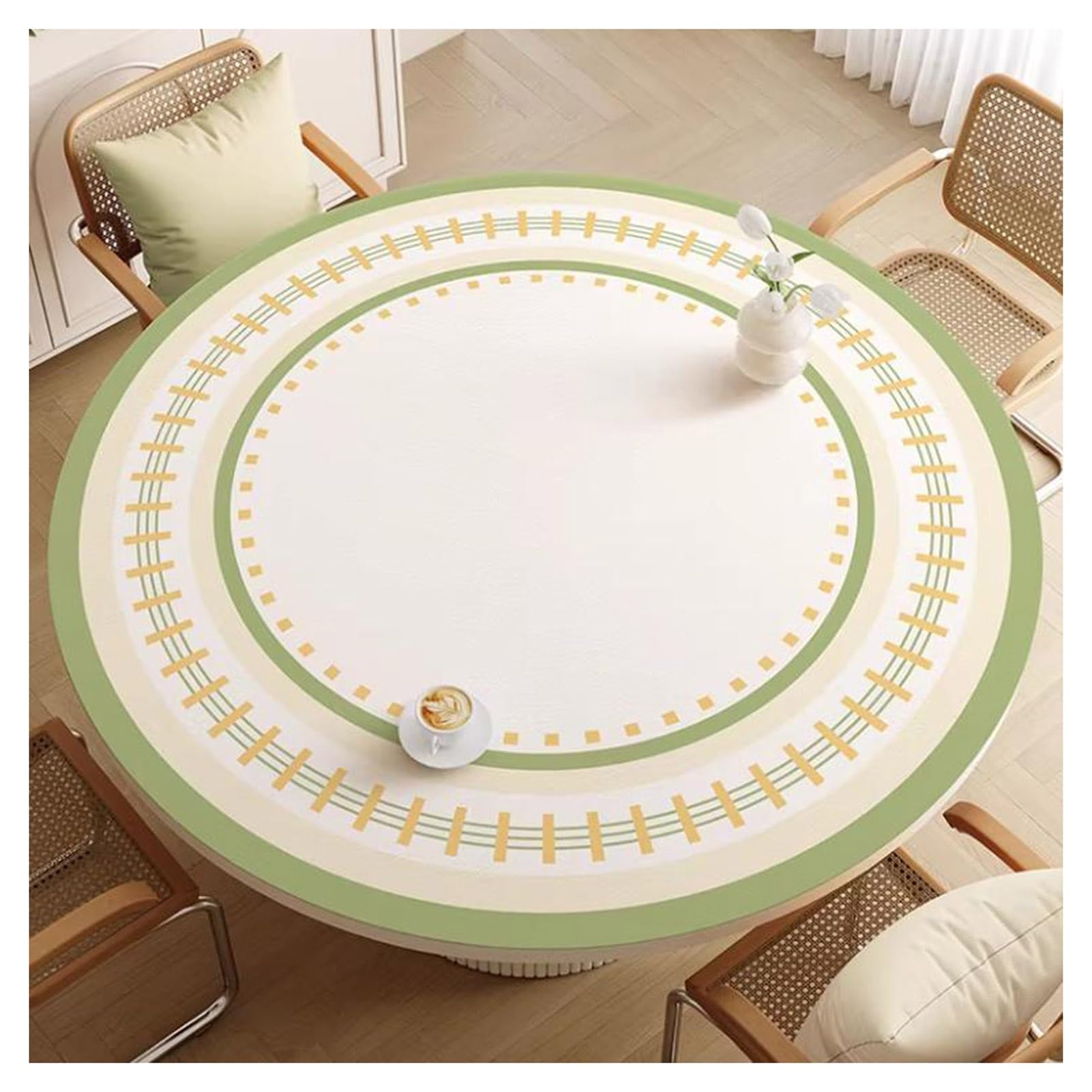 Tapis de table en cuir floral 80 cm, l'excellence pour votre mobilier