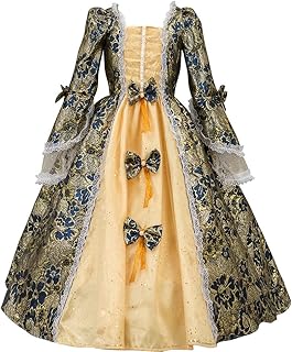 Plus Size Girls Historical Victorian Dress Kids Brithday Prom Ball Gowns for Child Theater Clothing - Buy now