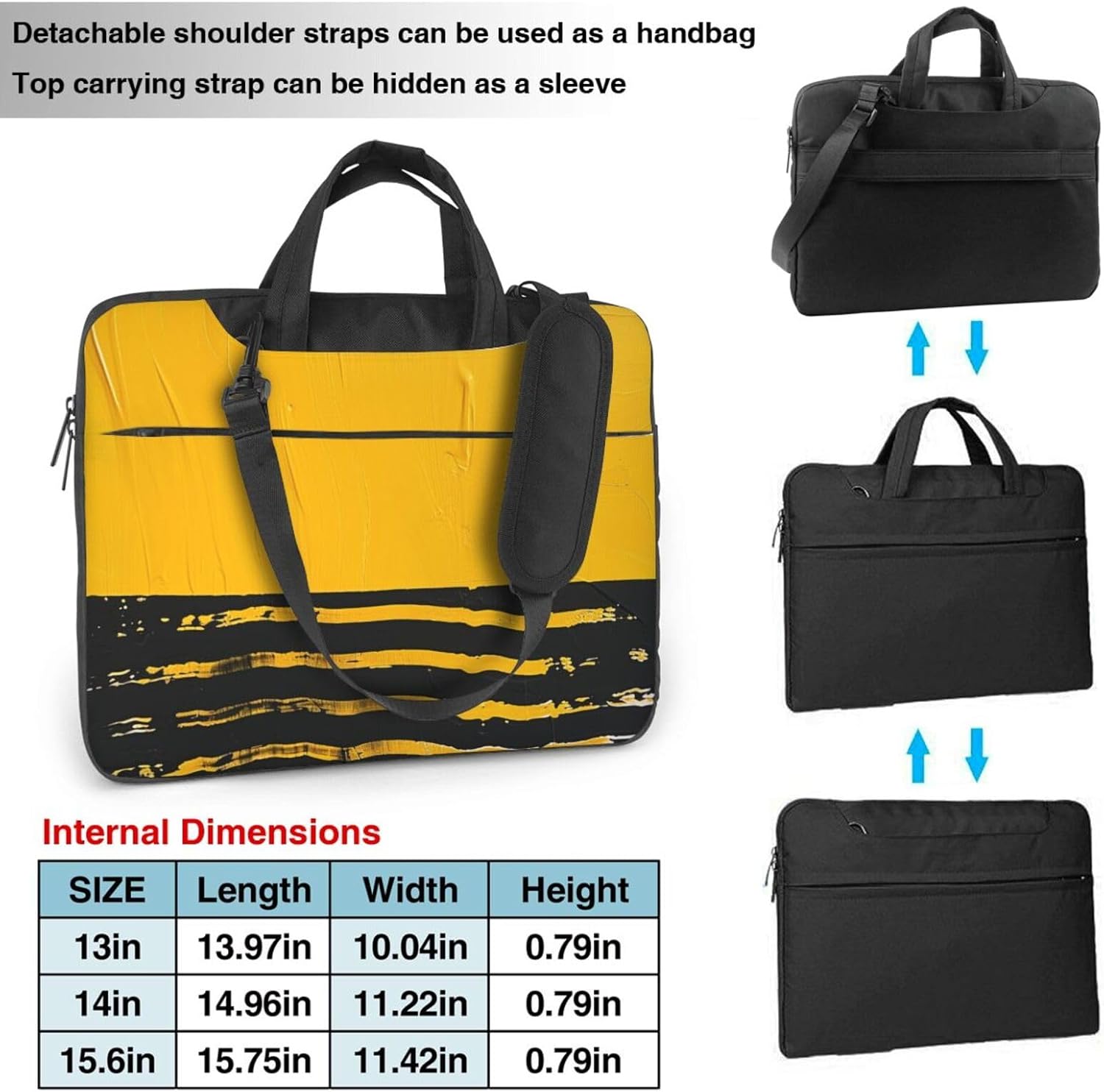 Laptop Tote Bag, Laptop Tote Bag, Travel Bag, Business Computer Bag, Work Bag for Men and Women, Mustard Yellow