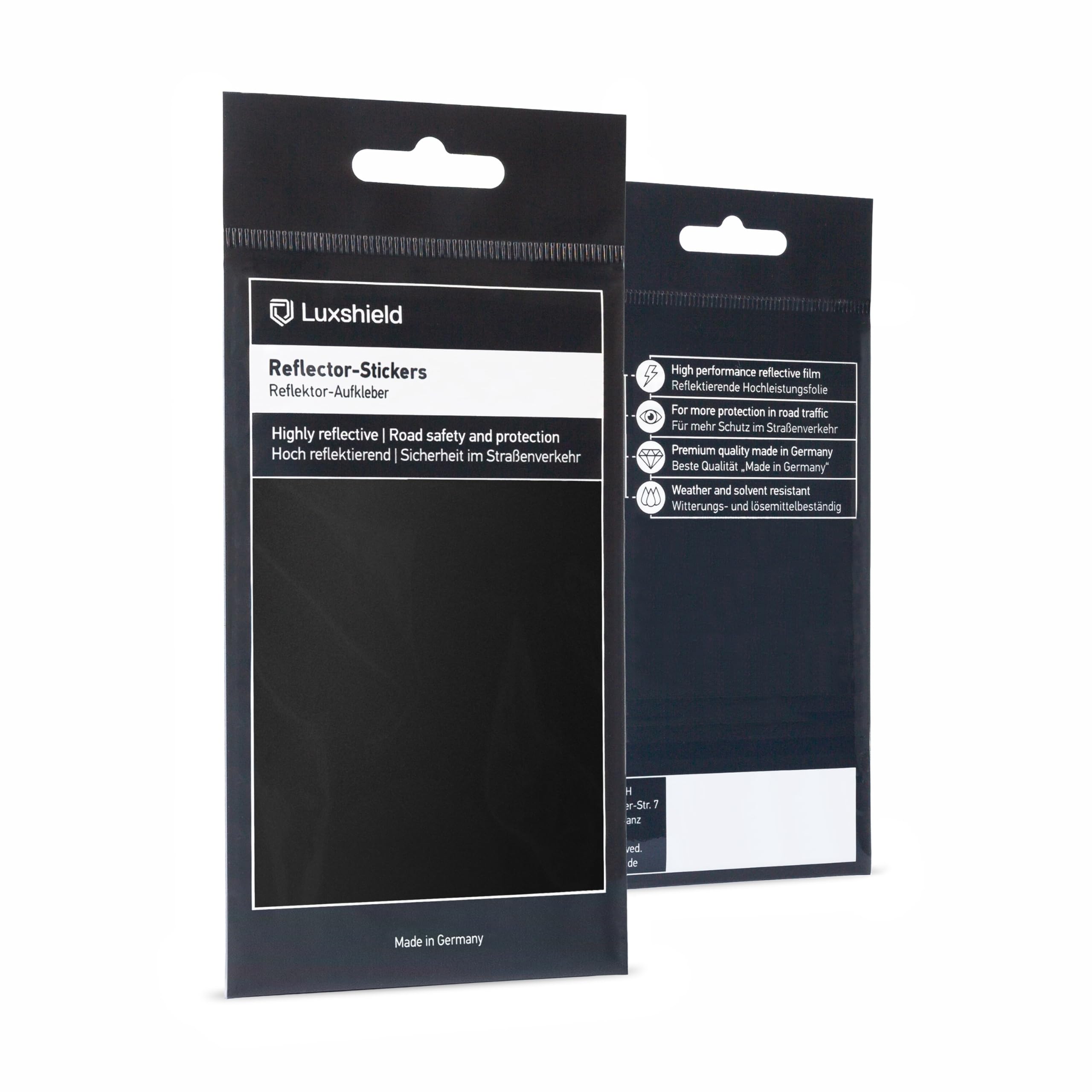 Luxshield Reflector Sticker Set - Universal Cutting - for bicycle scooter pram - reflective tape - reflective stickers