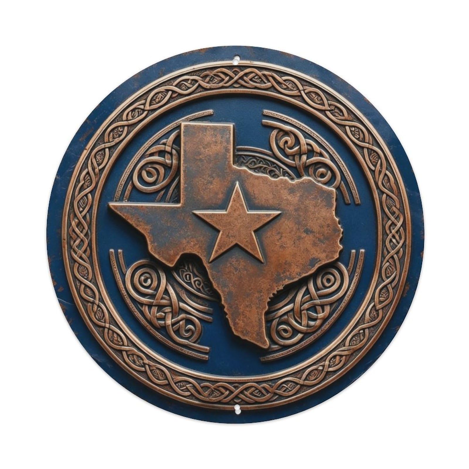 Texas Lone Star Metal Tin Sign Plaque
