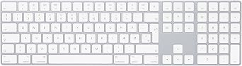 Apple Magic Keyboard with Numeric Keypad: Wireless, Bluetooth, Rechargeable. Works with Mac, iPad, or iPhone; Danish - White