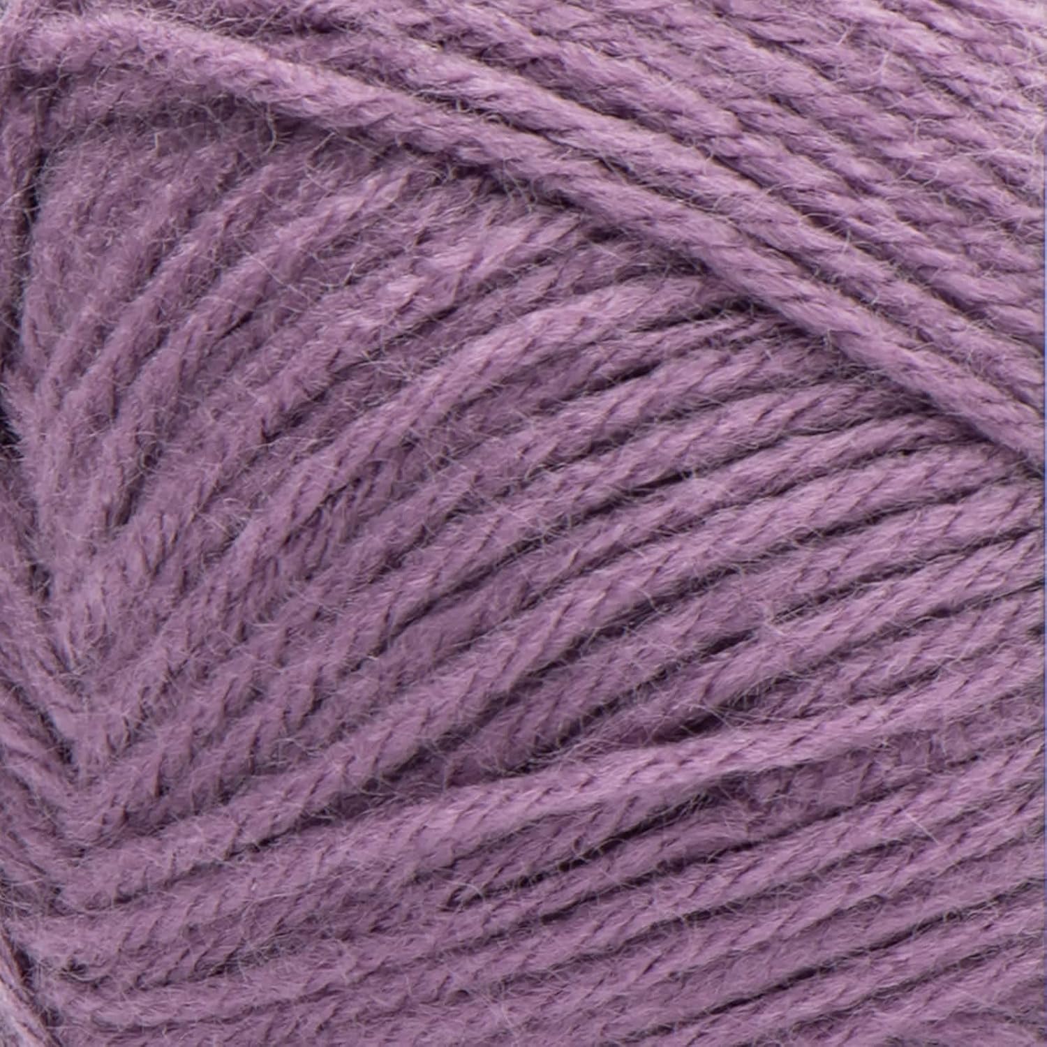 Loops & Threads Impeccable Solid Yarn - Solid Yarn for Knitting, Crochet, Weaving, Arts & Crafts - Violet, Bulk 18 Pack