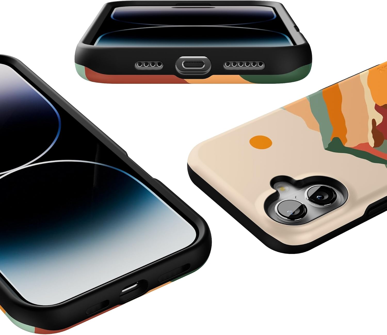 Casely iPhone 16 Case | Magic Mountain | Colorblock | Bold Protective Design | Compatible with MagSafe