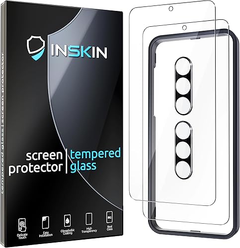 Miniatura 9 de Inskin Protector de pantalla de vidrio templado para Samsung Galaxy S23 FE 5G de 6.4 pulgadas [2023] – Ultimate 2+2 Set con protector de lente de