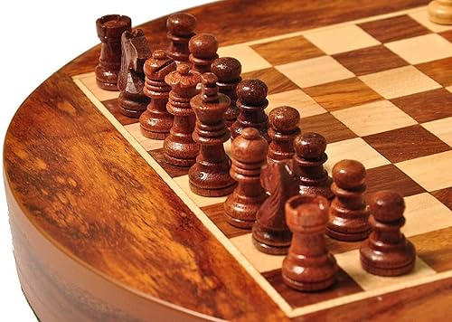 Miniatura 6 de Cajón redondo de madera de 7 pulgadas con pieza magnética y cajón de empuje