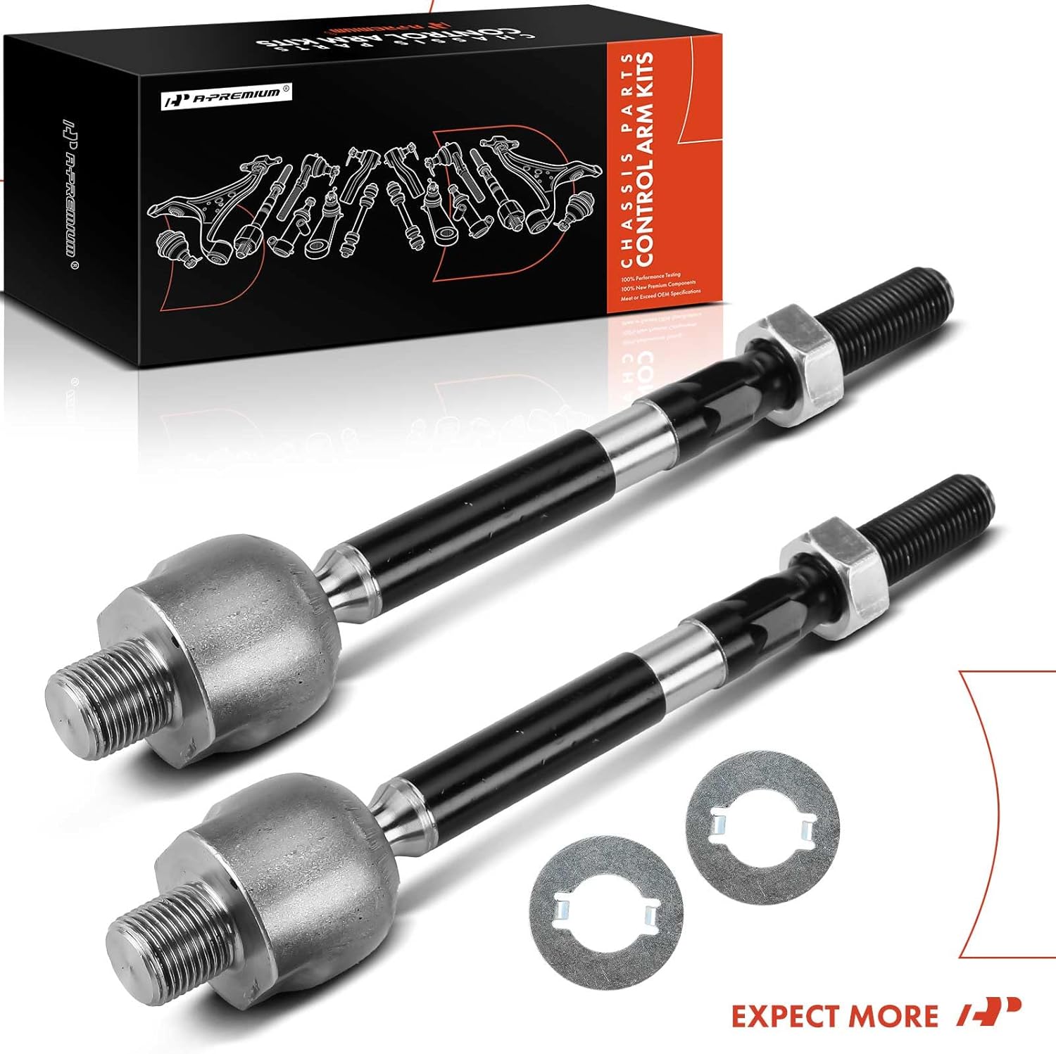 A-Premium 2 x Front Inner Tie Rod Ends, Compatible with Honda Civic 2016-2023, HR-V 2023-2023, Insight 2019-2022 & Acura Integra 2023-2023
