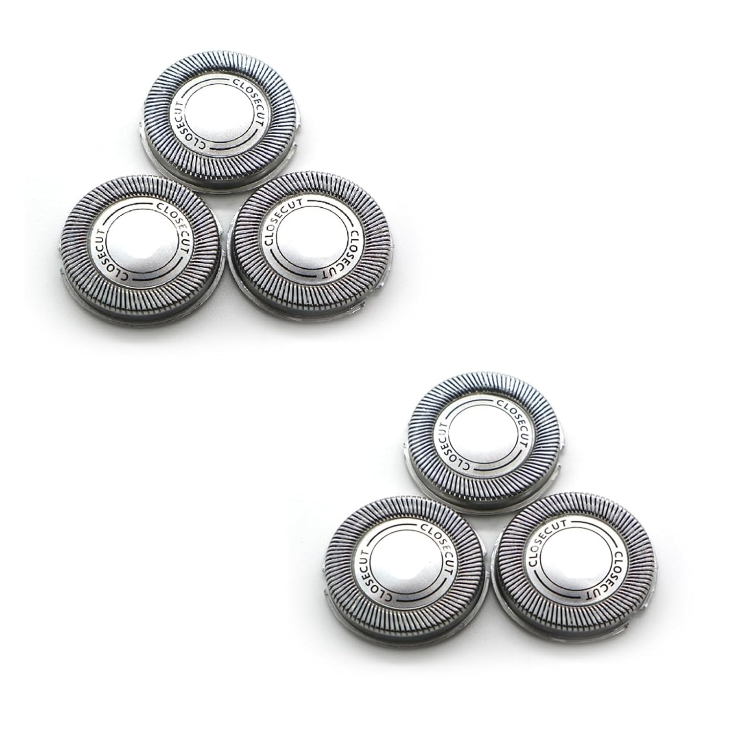 3pcs Replacement Shaver Head，Compatible For Philips，HQ56 HQ55 HQ4+ HQ3 Reflex Plus HQ6843 HQ300 HQ64 HQ916 CloseCut Shaver Heads Razor head(2set)