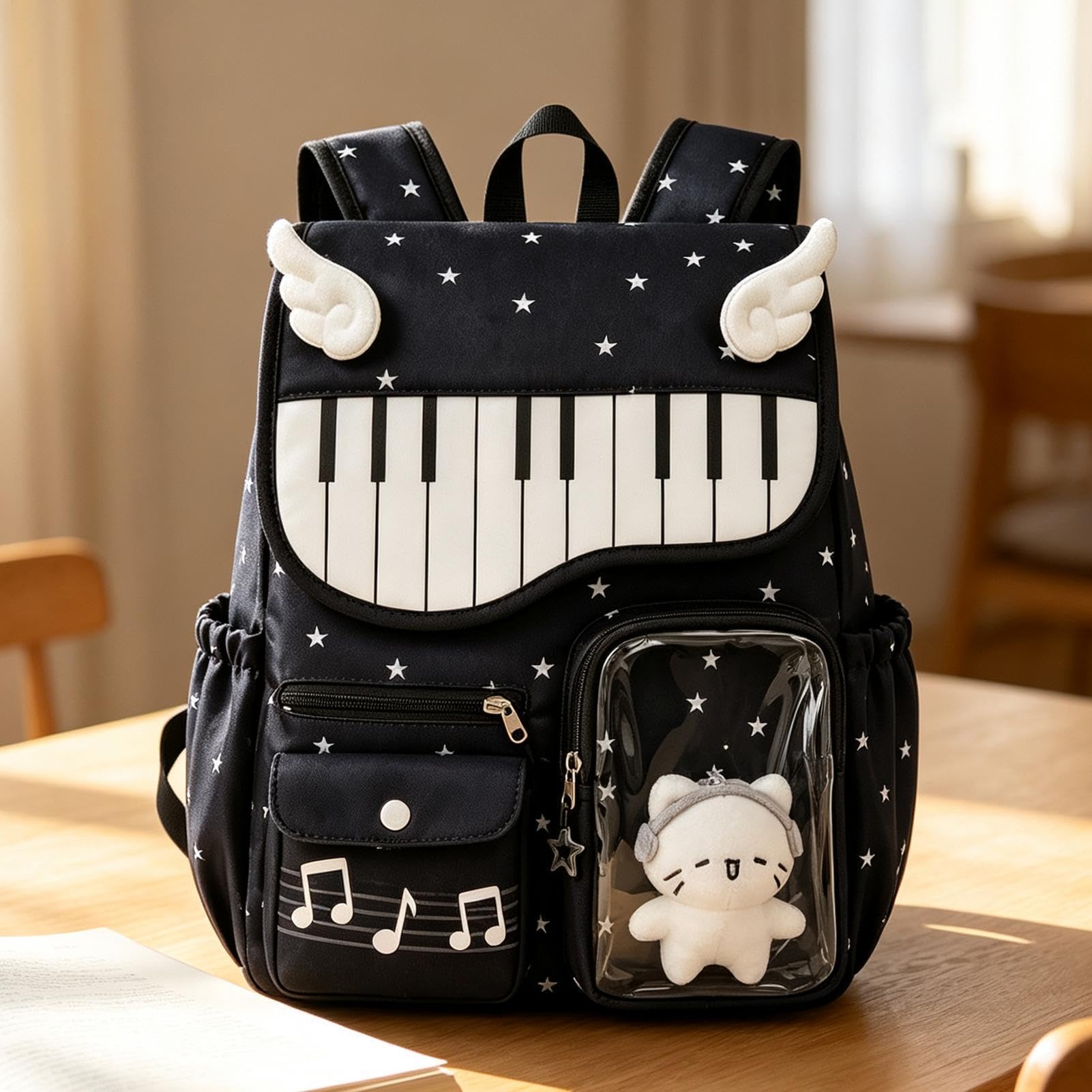 Generisch Zaino per pianoforte, ed elegante, a pois, con, Nero