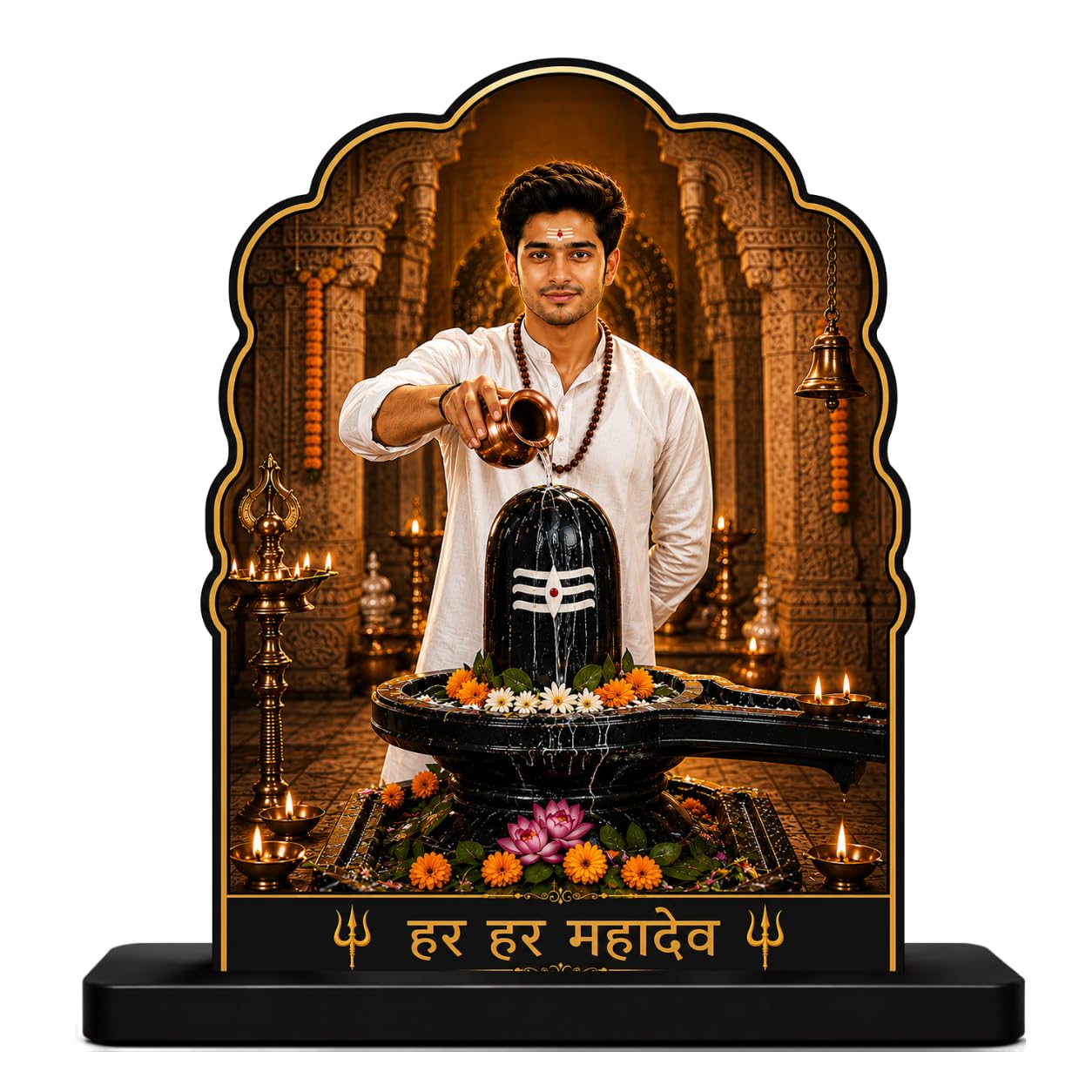Personalized Sawan Rudrabhishek Wooden Photo Standee | Custom Gift | Custom Photo, MDF Wooden Finish,Desk & Home Temple Decor,Meaningful Spiritual Gift,Ideal for Housewarming & Festivals-image-34