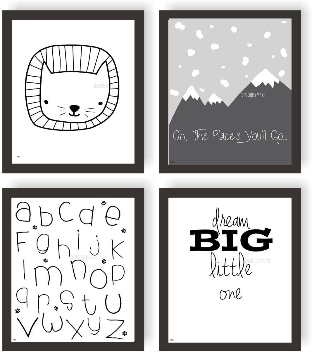 Nursery wall art, Baby room Decor, Children Art, Black and White, Modern clean Art Nordic art, Scandinavian Monochrome Kid, pick your images