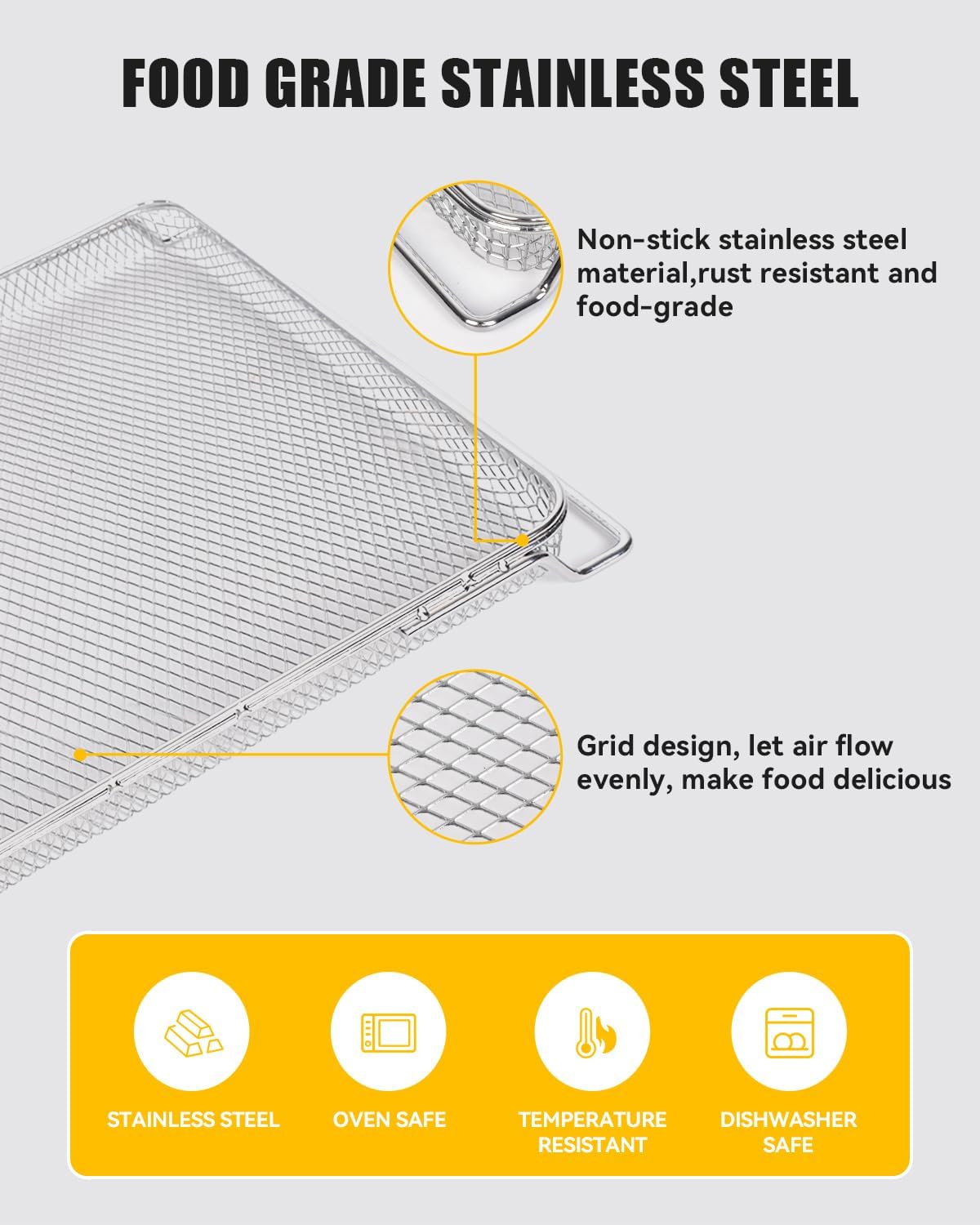 Air Fryer Replacement Oven Mesh Basket for Ninja DT201/DT251/DT551 image 3