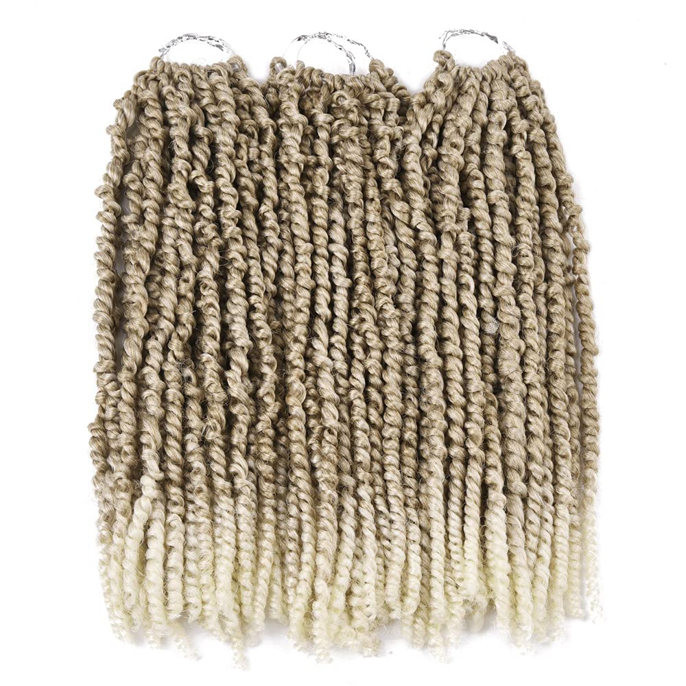 6 Packs 60 Roots 18inch Pre-twisted Passion Twist Crochet Braiding Hair-Pre-looped Passion Twist Hair for Black Women (18 inch, T27)… (27/613, 18 inch 1B)