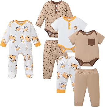 Jecson Baby Boy Outfits Baby Boy Clothes Soft Stretch Newborn Outfit 0M-12M