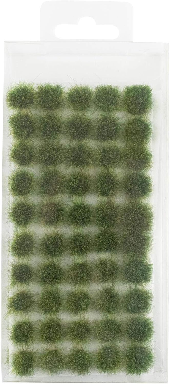 War World Scenics Self Adhesive Static Grass Tufts x 100 – Summer, 6mm – Model Railway Wargame Scenery Railroad Modelling Diorama Miniature Hobby Tabletop
