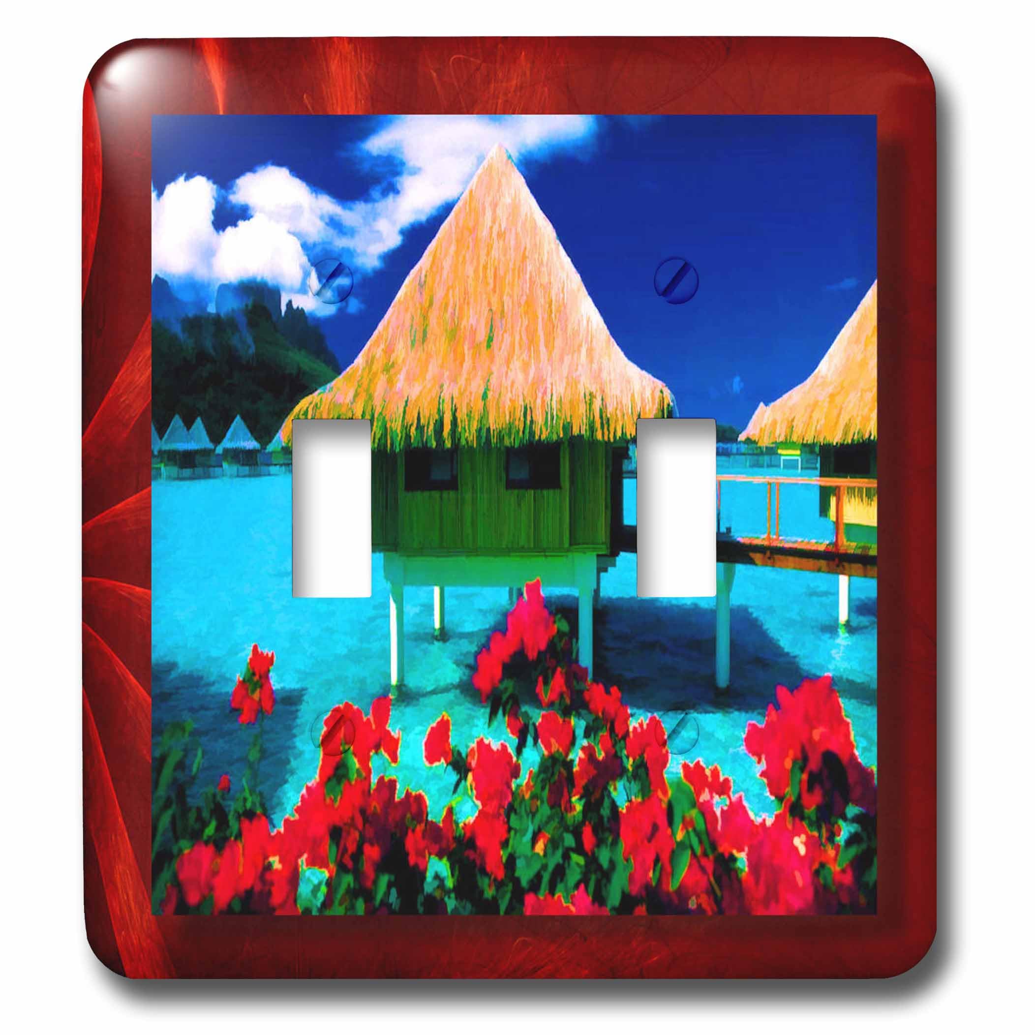 Interrupteur à baïonnette multicolore sur le thème de Tahiti