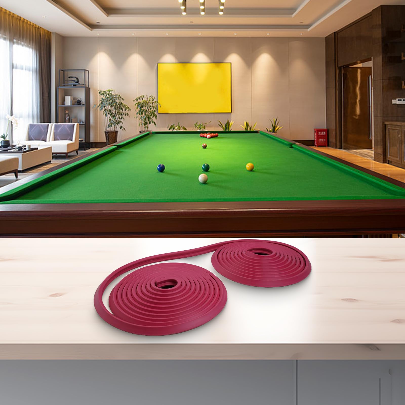 Paraurti per tavolo da biliardo in TPR rosso 10 m striscia di gomma 12 x 14 mm