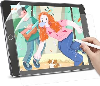 Hiins 2 Pack Matte Paper Screen Protector Compatible with iPad 9/8/7 (Model 2021/2020/2019, 9th / 8th / 7th Generation) 10.2 Inch, Anti-Glare Writing Film for Drawing