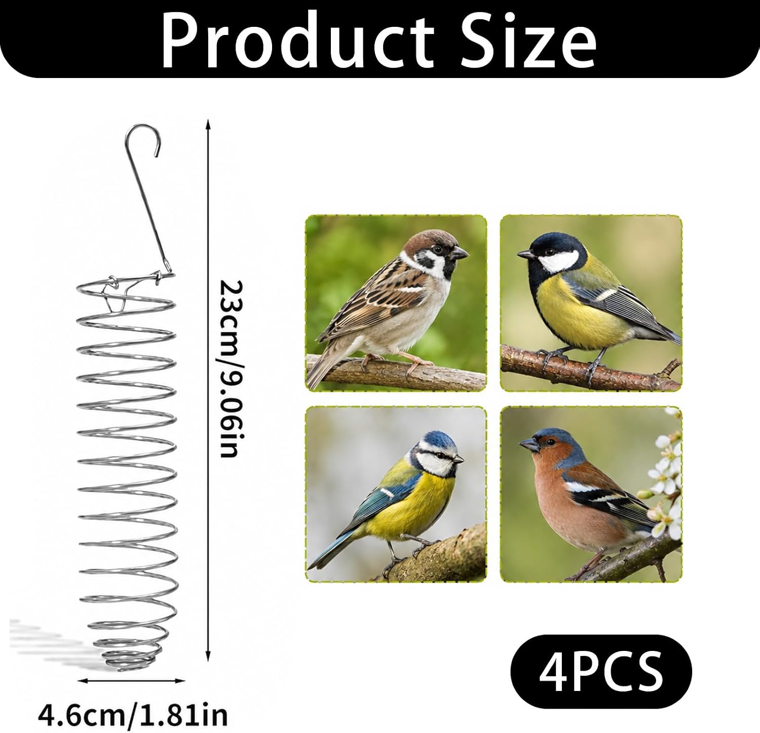 4pcs Millet Holder for Bird Cage Metal Parrot Bird Feeder Hanging Spray Millet Treat Holder Basket Storage Container Bird Cage Accessories for Cockatiel Parakeet Lovebird Finch Conure Small Animals image 2