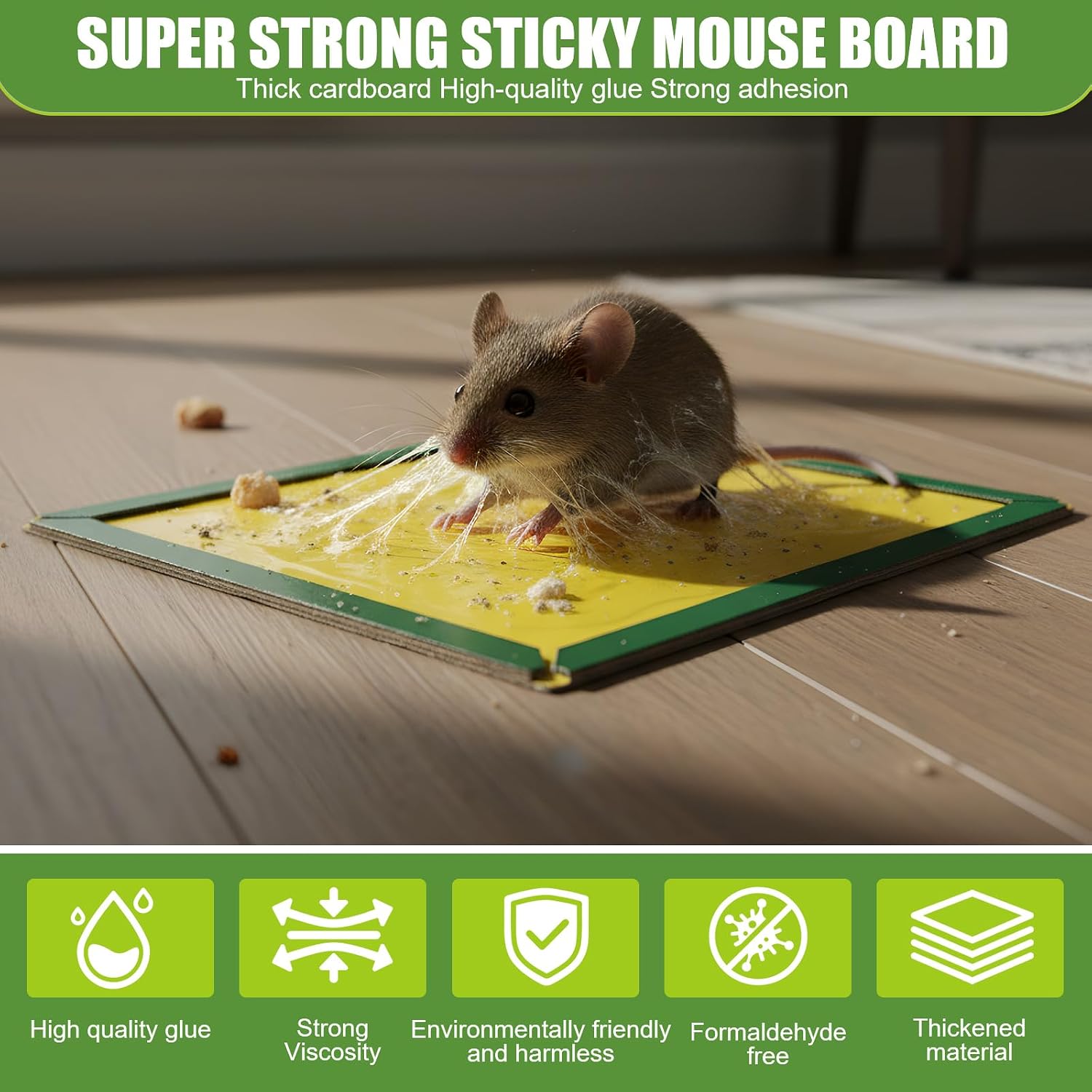 30 Pcs Small Sticky Traps for Mice and Rats Mouse Traps Glue with Enhanced Stickiness Sticky 6.6'' x 4.7'' for Mice, Pest Control House Indoor Outdoor