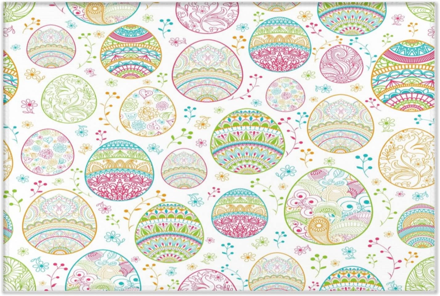 2 x 3 feet Happy Easter Boho Eggs Super Soft Area Rug for Kids Baby Nursery, Kids Girls Nursery Rug Cute Home Decor Rug, Large Carpets for Bedroom