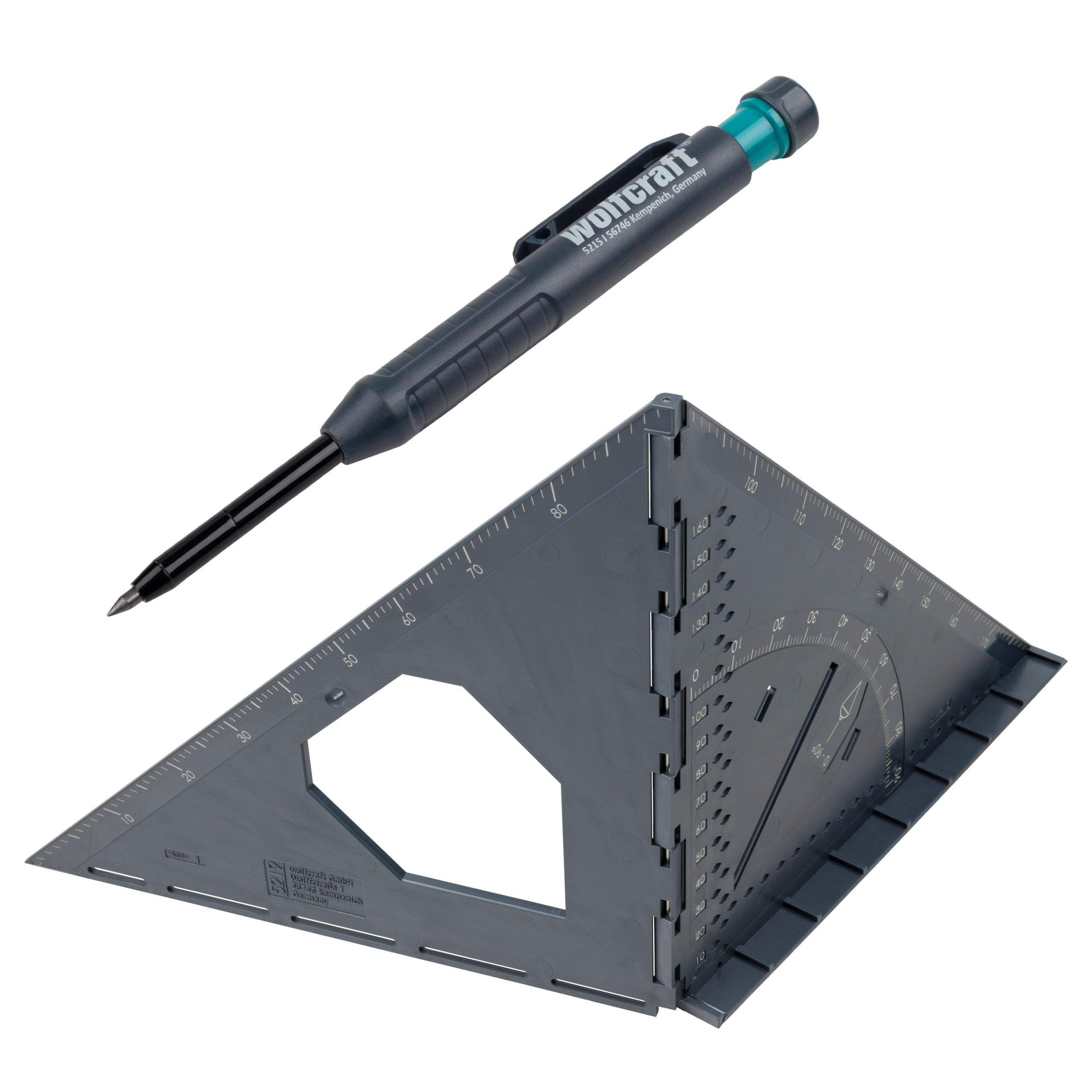 wolfcraft Project Set for Measuring and Marking I 8659000 I set for measuring and marking on flat surfaces and three-dimensional workpieces