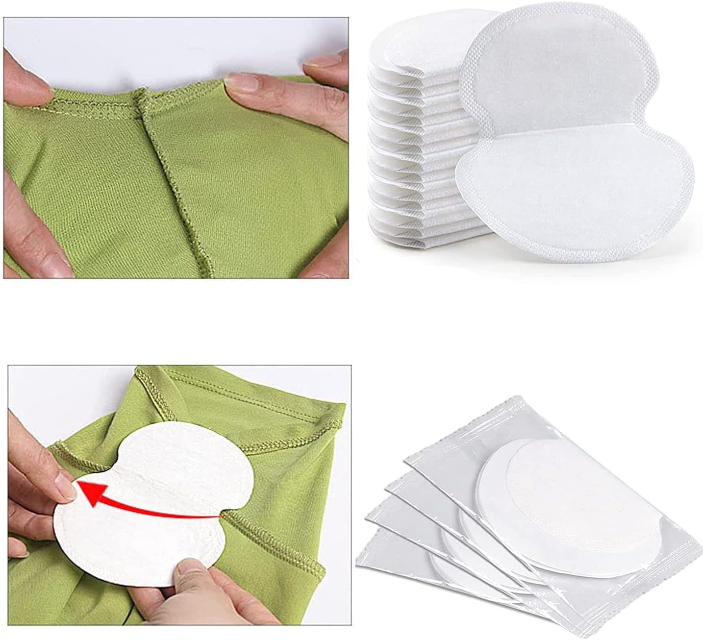 BOBOZHONG Transpiration Aisselles – 24 Patches Invisibles Anti-Transpirants pour Vêtements Propres, Unisexes - Image détaillée