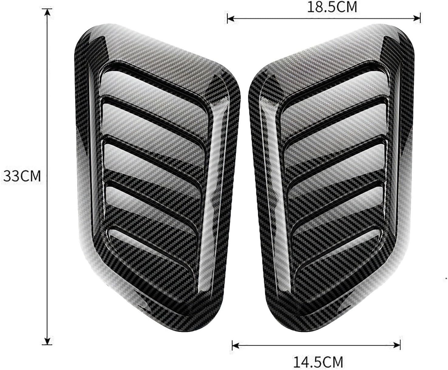 2Pcs Hood Air Vent for Toyota Tacoma 2016-2025 2026, Hood Scoop Cover ABS Trim Decorative Air Intake Cowl Car Exterior Styling Accessories Trim,Carbon Fiber Texture