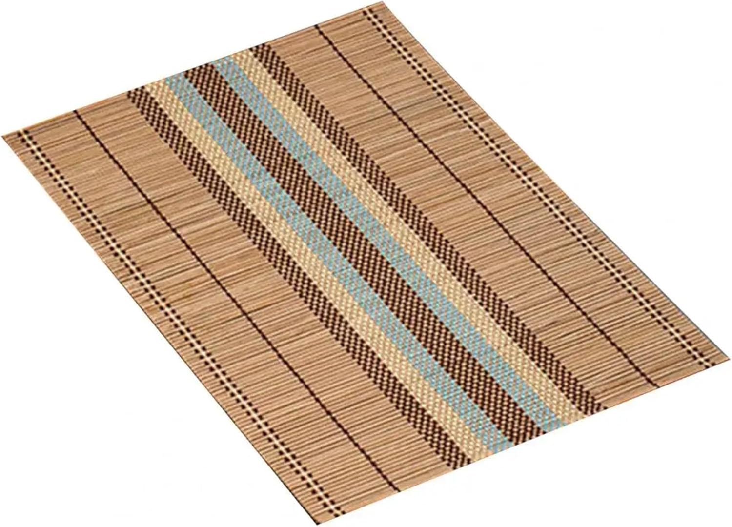 Ethnic Style Table Place Mat Hand Woven Bamboo Placemat Heat Insulation Bowl Tea Cup Mat Anti-Scald Pad Kitchen(Brown)