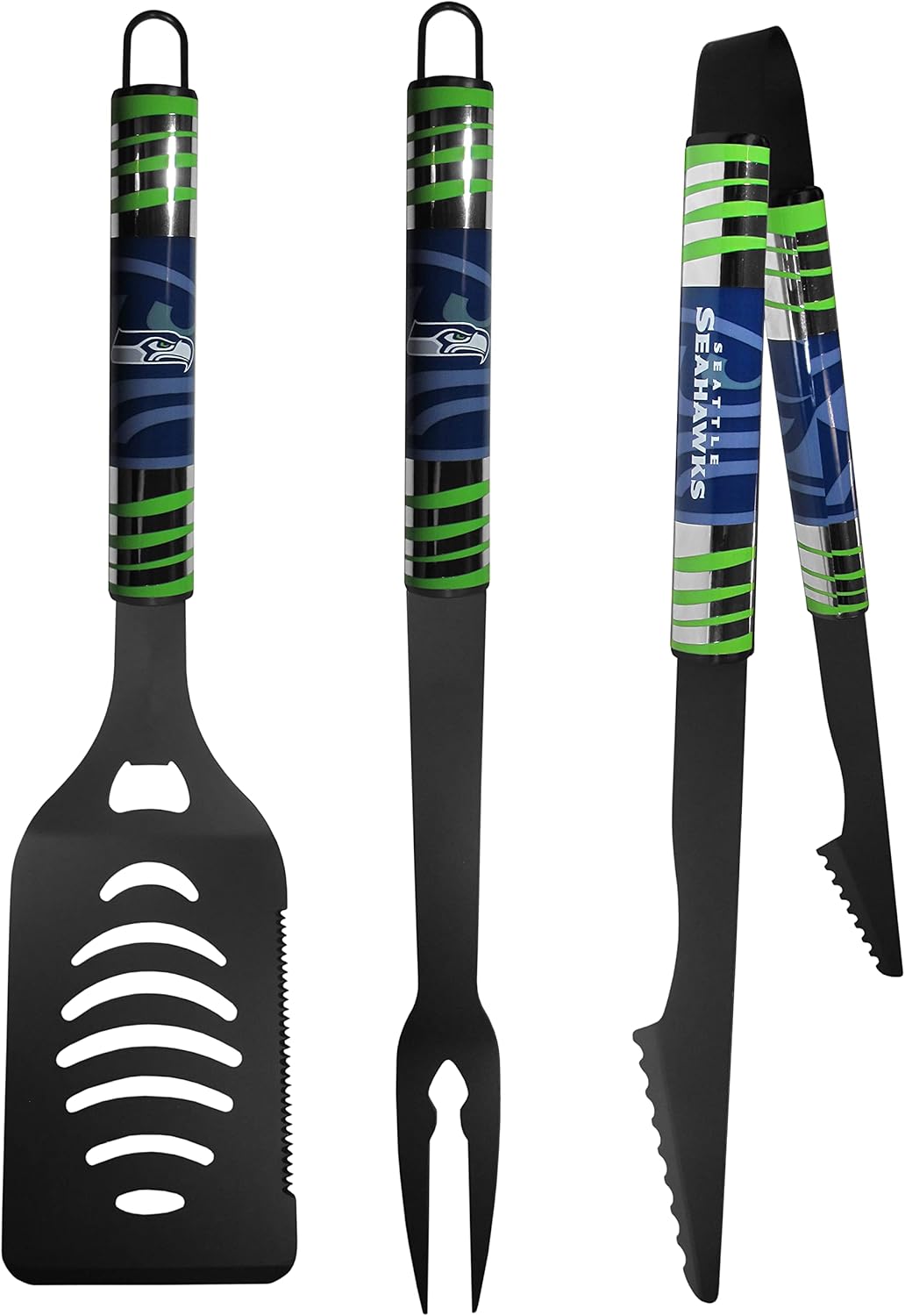 Siskiyou Sports NFL Seattle Seahawks 3 pc Black Tailgater BBQ Set, One Size