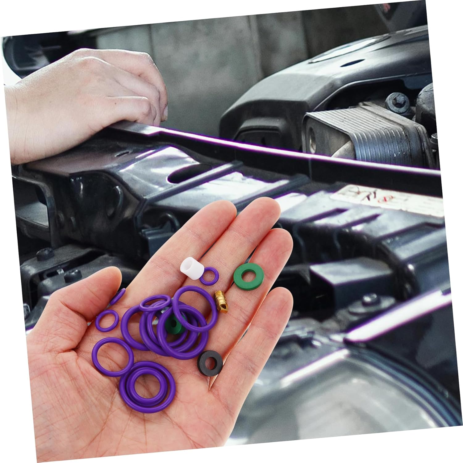 Garneck 4sets Assorted Rubber Kit for Automotive Air Conditioning Sealing Accessories and Easy to Install Gaskets for Vehicle Repairs