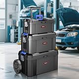 Caisse a Outil Roulante 3 en 1,Boite a Outils Modulaire,Caisse a Outil Vide Empilable,Comprend une Petite Boîte dans la Partie Supérieure,Avec Boîte à Petites Pièces Amovible,17"+19"+21" - 7