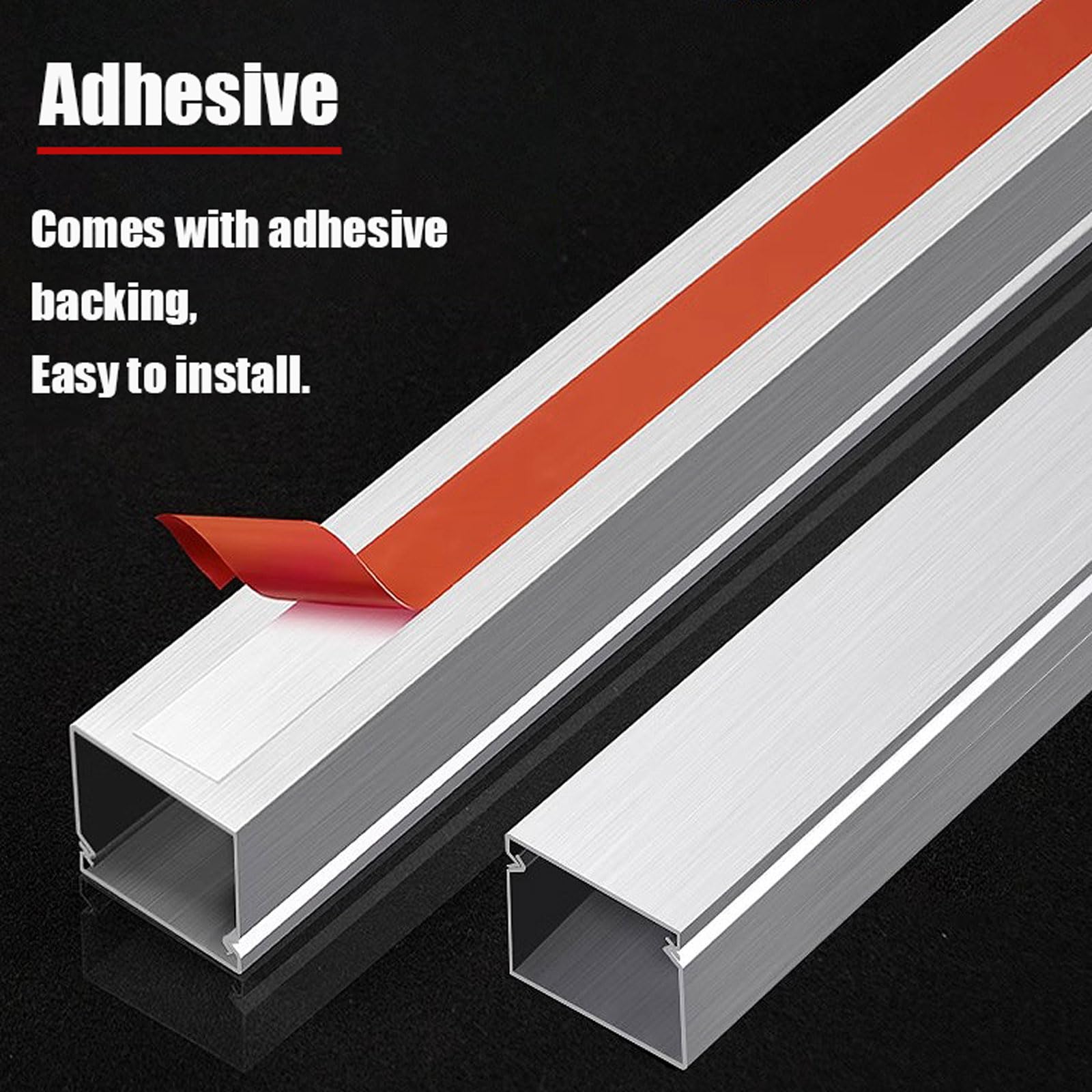 Kabelabdeckung, Offener Kabelkanal, Lautsprecherkabel-Versteck, Aluminium-Kabelkanal, for TV-Kabel zur Wandmontage, Abdeckung des Kabelkanals(60 * 40mm)