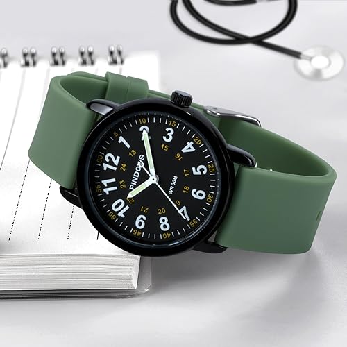 Miniatura 4 de PINDOWS Reloj de enfermera para enfermeras, médicos, profesionales médicos, estudiantes, fácil de leer, resistente al agua, reloj médico para