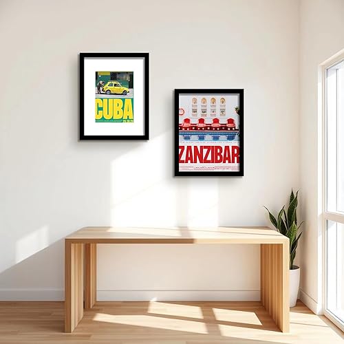 Miniatura 4 de LUCKYLIFE Marco negro de 18 x 24 pulgadas, marco de galería para montaje en pared, paquete de 2