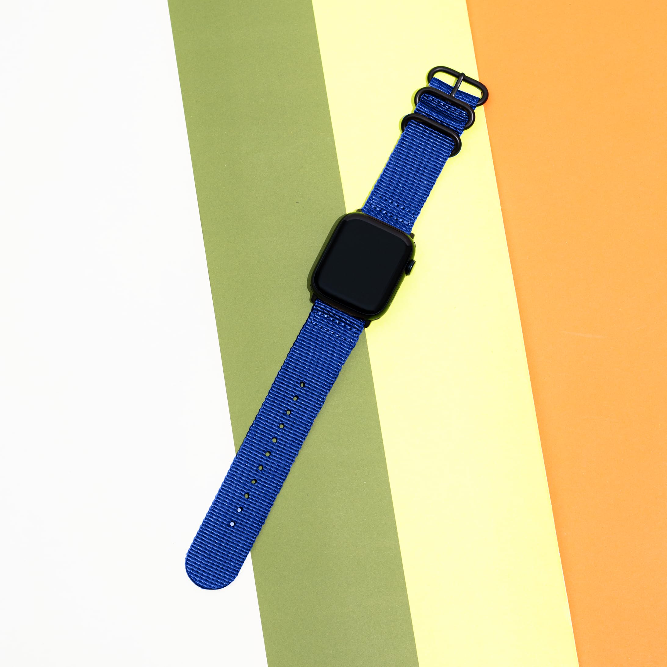 Janker Smart Watch, inteligentne zegarki Bluetooth kompatybilne z telefonami z systemem Android IOS, dla mężczyzn i kobiet, 42/44/45mm S/M/L (6"-9"), Nylon