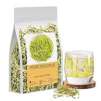 Vista 1 de 4.23 oz 100% puro natural seco brotes de madreselva orgánicos, té de madreselva Jin Yin Hua - Té de hierbas de flores premium (1 bolsa)