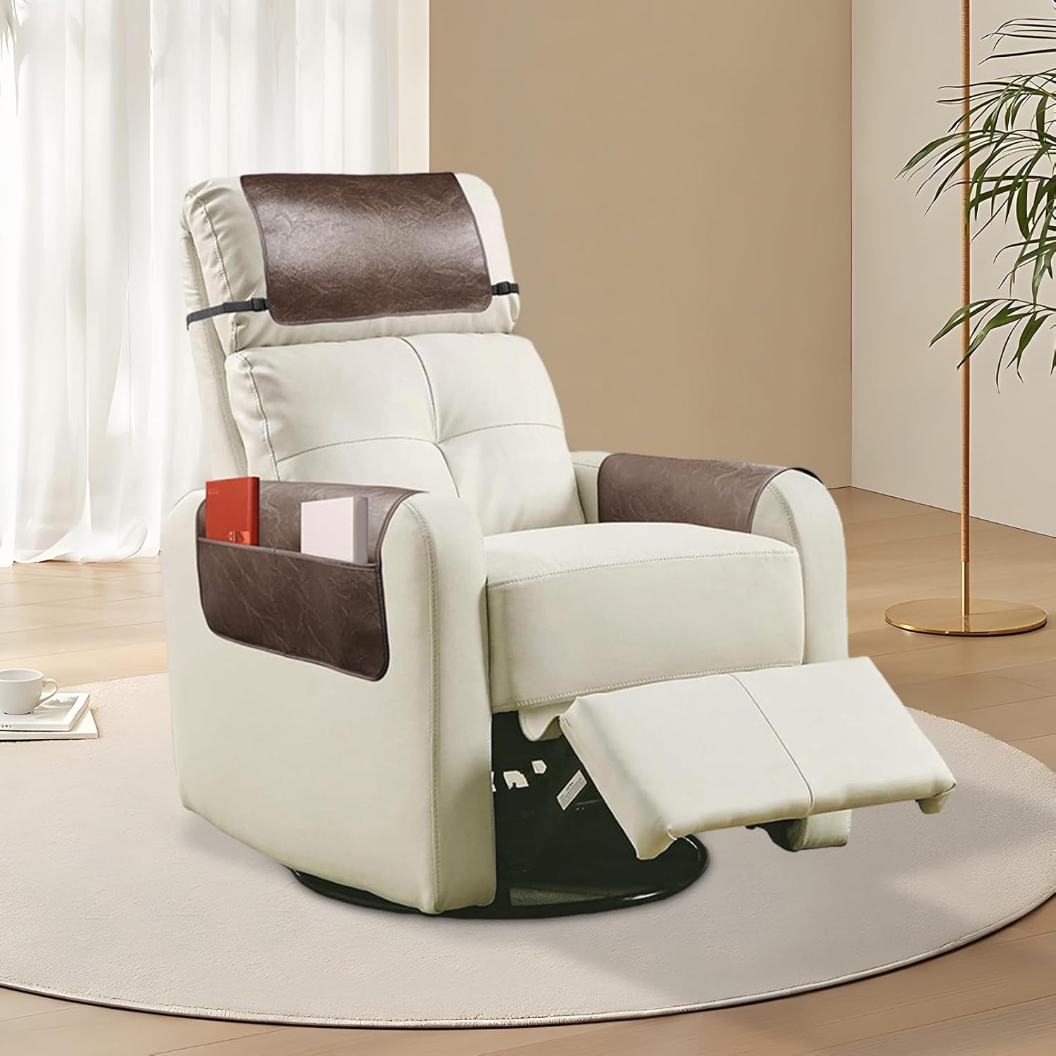 Recliner Headrest Protector Cover - Non-Slip Waterproof Couch Headrest Protective Cover | Furniture Armrest& Protector for Living Room, Bedroom