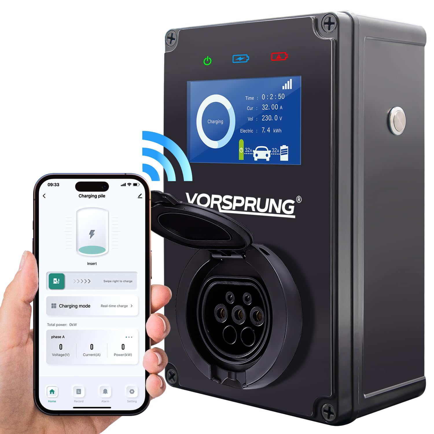 Buy VORSPRUNG® Black EV Charger Charging Wall Box Unit (Socket) Rapid