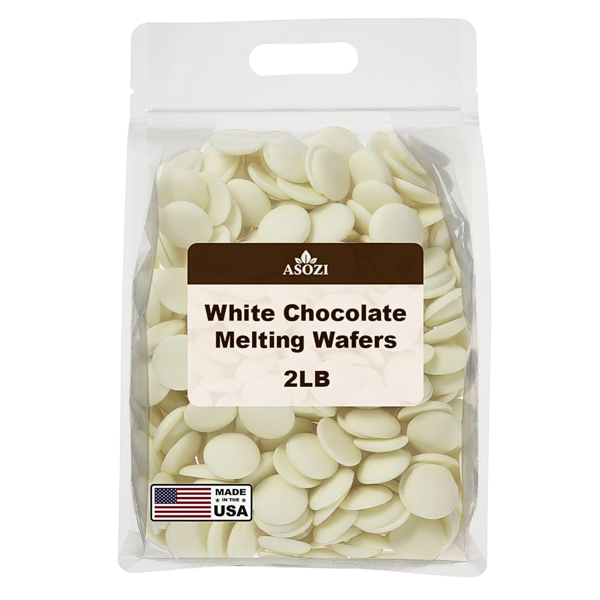 White Chocolate Melting Wafers 2LB – Smooth and Creamy Melting Chocolate Perfect for Dipping, Baking, Candy Making, and Decorating Desserts – Ideal for Fountains, Coating, and Molded Chocolates Cocoa Lite