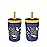 Zak Designs Kelso 15 oz Tumbler Set, (Space) Leak-Proof Screw-On Lid with Straw Made of Durable Plastic and Silicone, Perfect Cup Bundle for Kids (2pc Set)